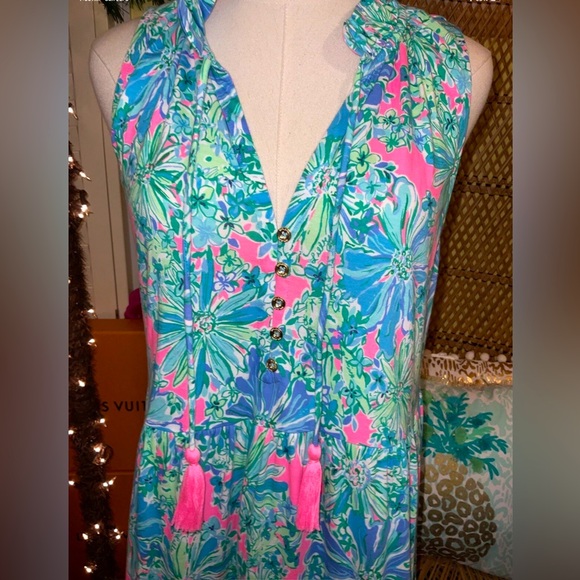 Lilly Pulitzer NWT Malone Maxi Soleil Pink Good Hare Day 🦄 - Picture 9 of 9